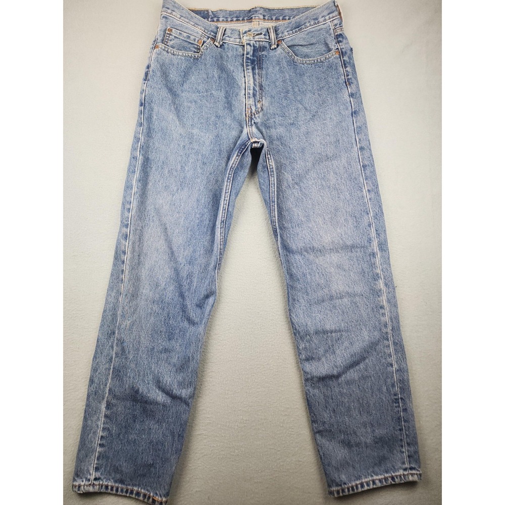 Levi's 550 Relaxed Jeans Mens 34x32 (32x31) Light Wash Blue Taper Denim Casual